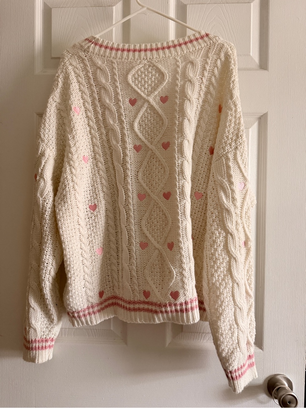 Taylor Swift- Lover Album Cardigan with Pink Hearts - Picture 4 of 7
